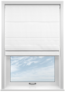 Atina (Blackout), Bright White - Motorised Roman Blind